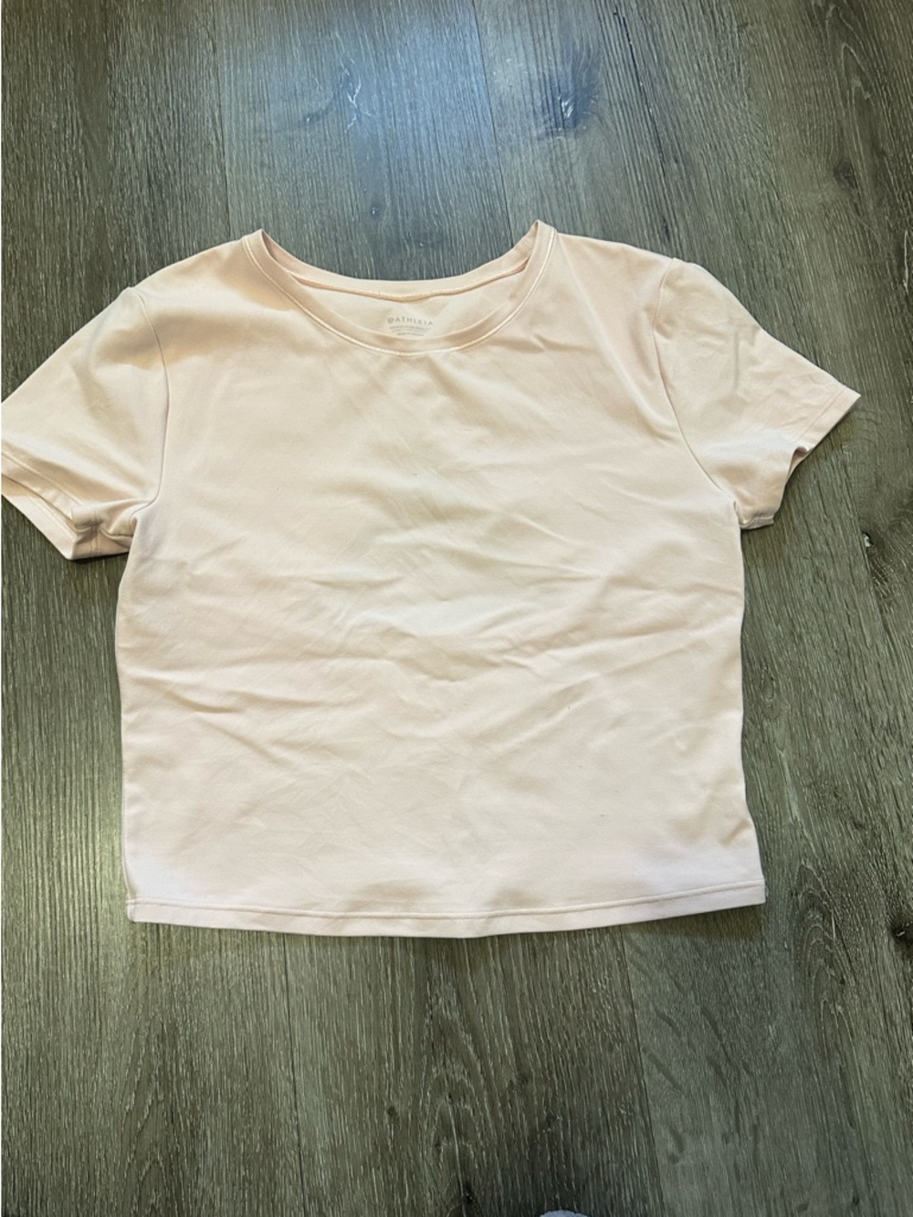 Athleta Pale Pink Short Sleeve Crew Tee